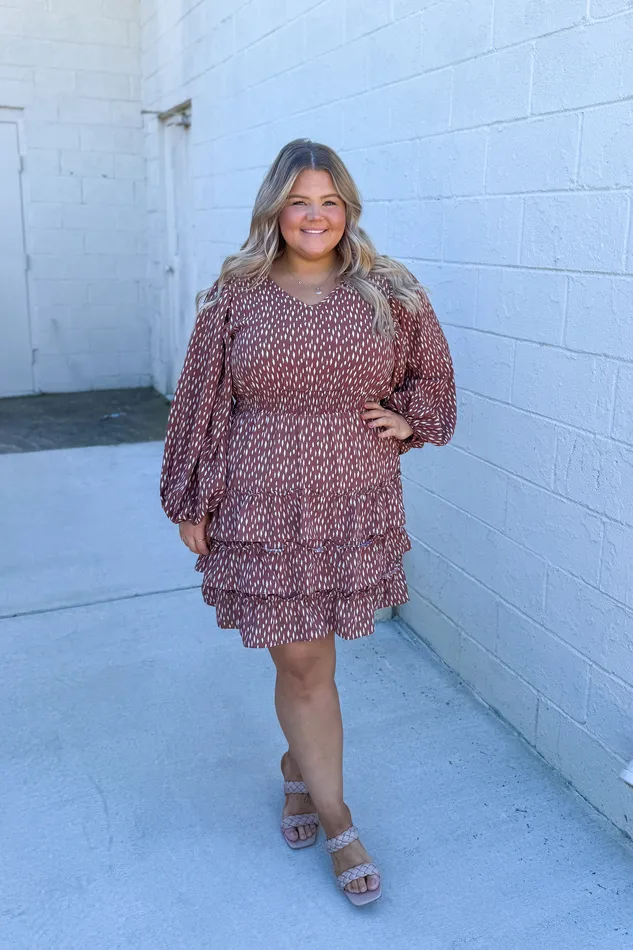 Earrings Haptics Want It All Spotted Ruffle Dress