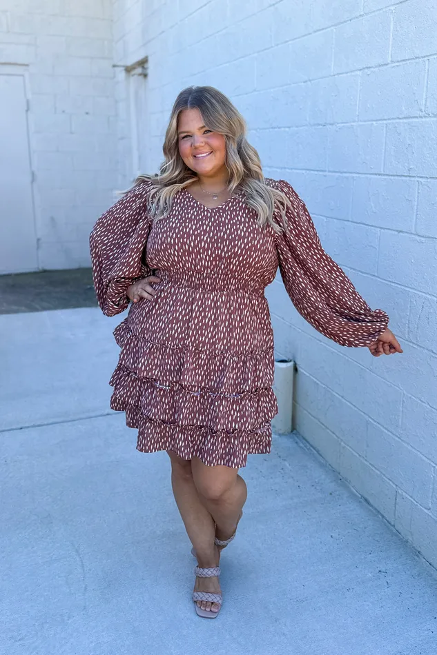 Earrings Haptics Want It All Spotted Ruffle Dress