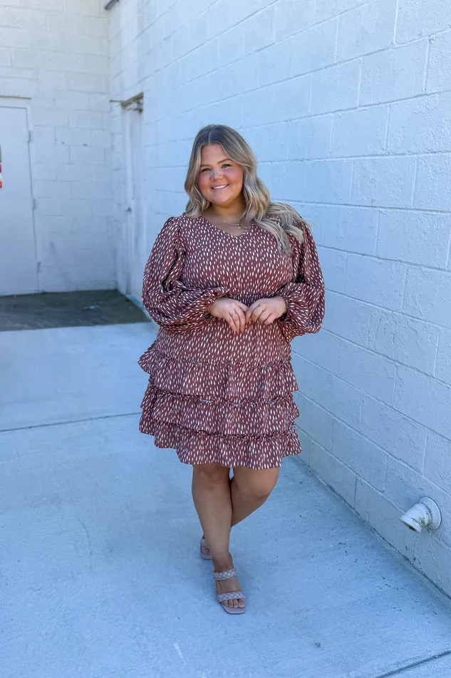 Earrings Haptics Want It All Spotted Ruffle Dress