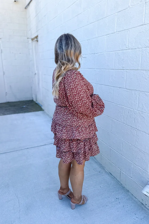 Earrings Haptics Want It All Spotted Ruffle Dress