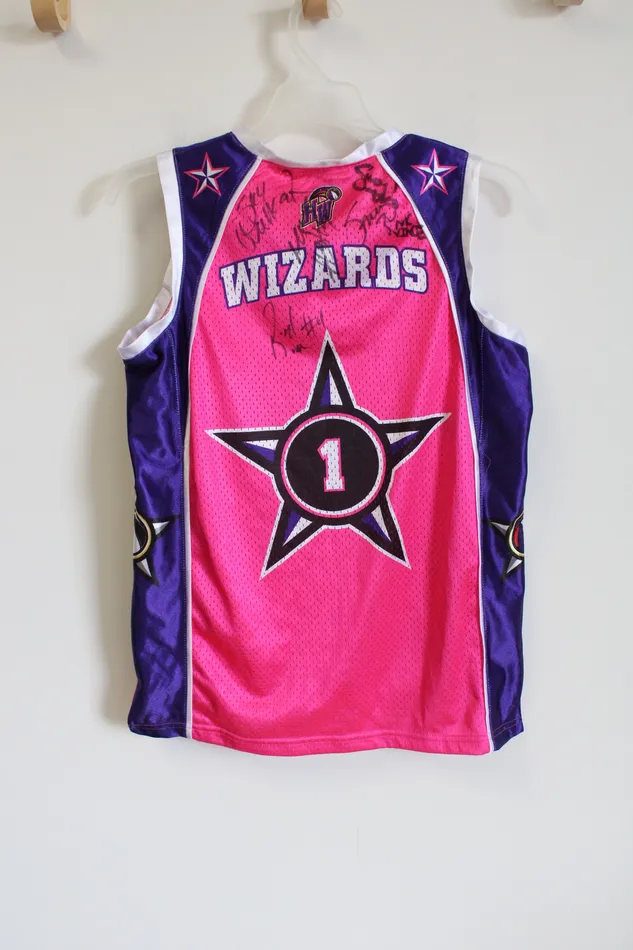 Earrings Harlem Wizards Autograph Pink Purple 1 Jersey Youth S Jubilee Thrift