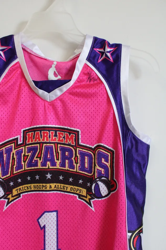 Earrings Harlem Wizards Autograph Pink Purple 1 Jersey Youth S Jubilee Thrift