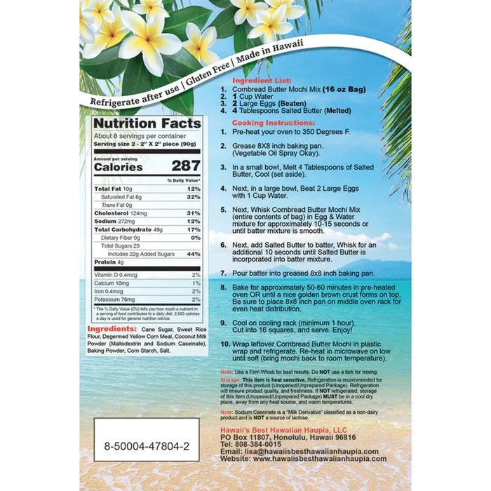 Earrings Hawaiis Best Cornbread Butter Mochi Mix 15 oz MULVADI