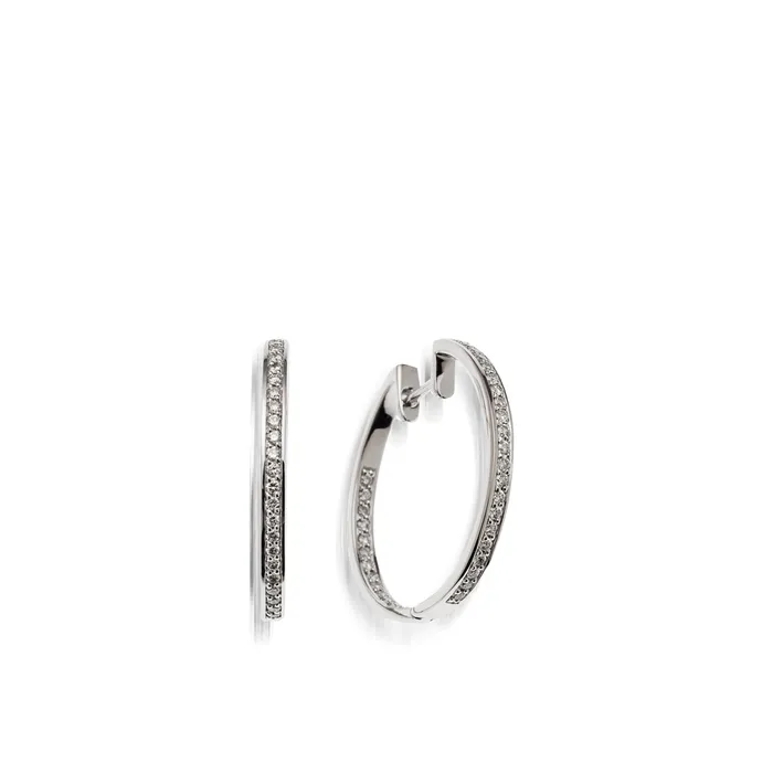Earrings John Atencio Essence InsideOut Diamond Hoops