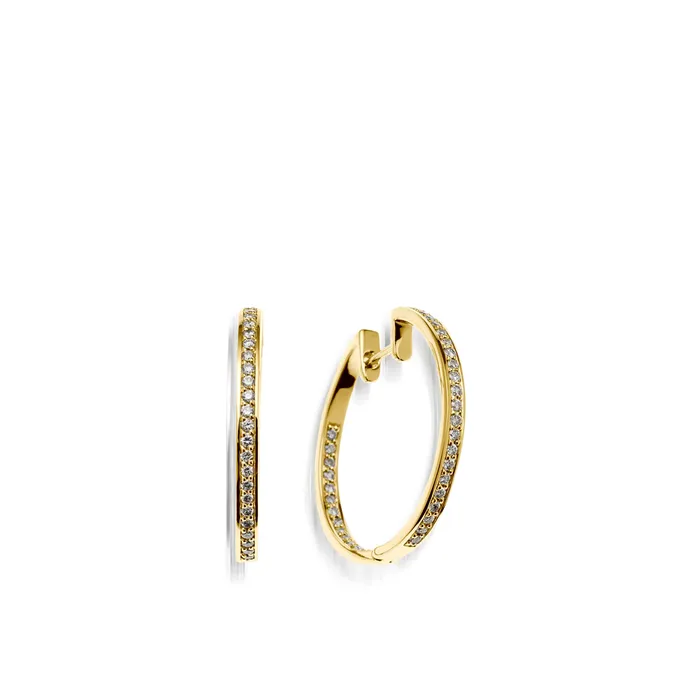 Earrings John Atencio Essence InsideOut Diamond Hoops