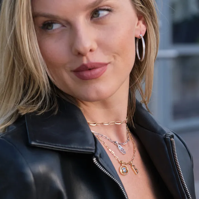 Earrings John Atencio Essence InsideOut Diamond Hoops