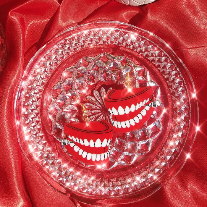 Earrings KGF Jewelry Chattering Teeth Acrylic Earrings Keychains Pins Earrings KGF Jewelry Chattering Teeth Acrylic Earrings Keychains Pins
