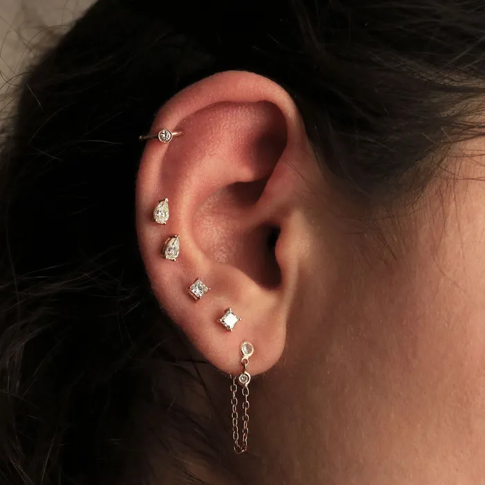 Earrings Kismet by Milka Midi Teardrop Piercing