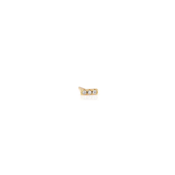 Earrings Kris Nations Single Bar Dash Crystal Stud Earring