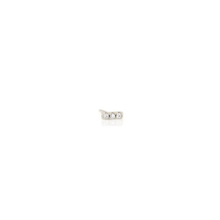 Earrings Kris Nations Single Bar Dash Crystal Stud Earring