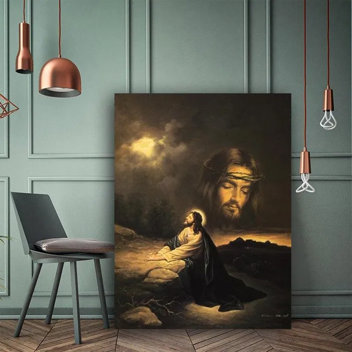 Earrings Lords Guidance Christian Canvas Art br Jesus Before The Lord