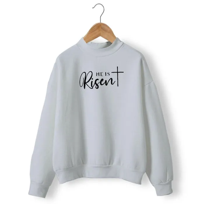 Earrings Lords Guidance Christian Sweatshirt br He Is Risen