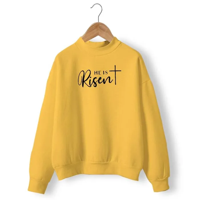 Earrings Lords Guidance Christian Sweatshirt br He Is Risen