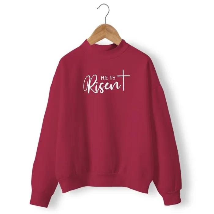 Earrings Lords Guidance Christian Sweatshirt br He Is Risen