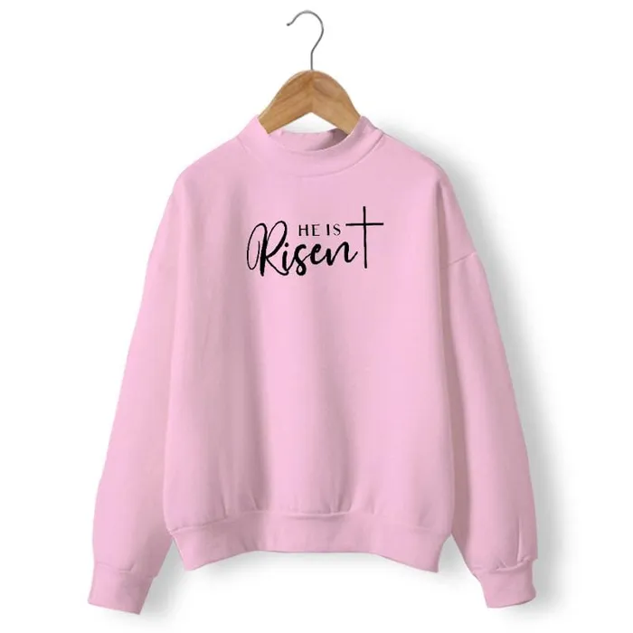Earrings Lords Guidance Christian Sweatshirt br He Is Risen