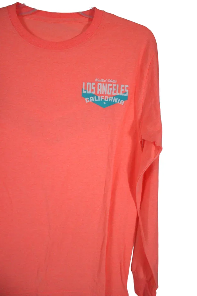 Earrings Los Angeles Neon Pink Long Sleeved Shirt S Jubilee Thrift