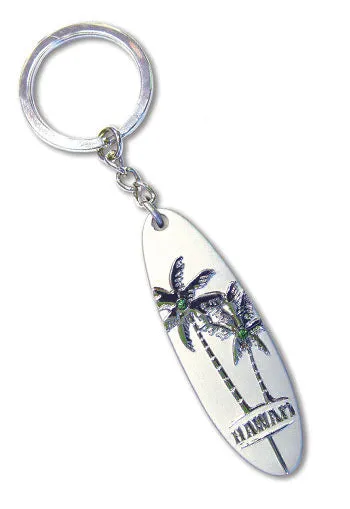 Earrings MADDENCORP Tandem Palms Pewter FobKeychain
