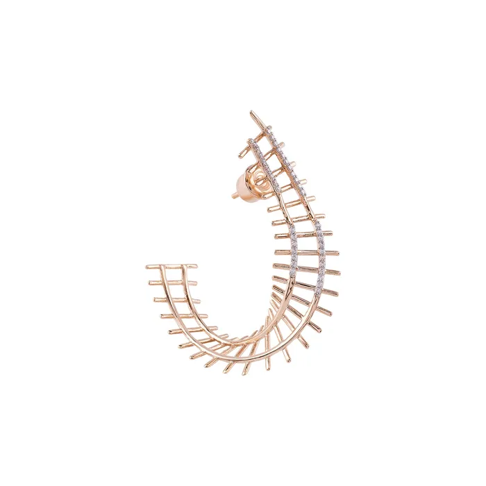 Earrings Maxi Railway Hoop Earring Kismet By Milka Global3