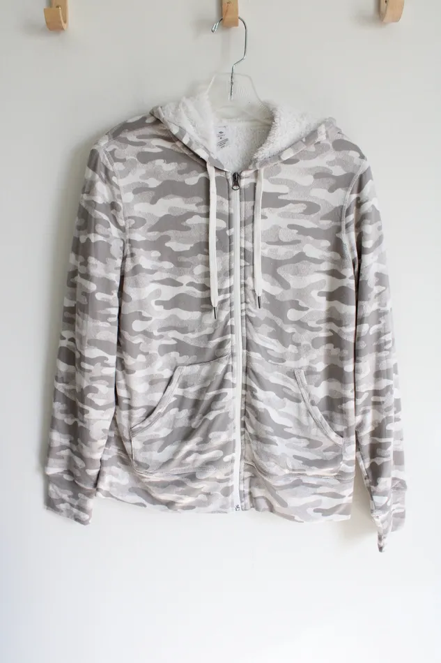 Earrings Members Mark Members Mark Gray Camo Sherpa Lined Jacket M
