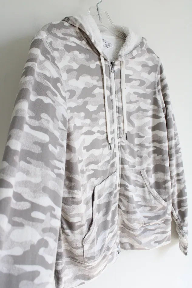 Earrings Members Mark Members Mark Gray Camo Sherpa Lined Jacket M