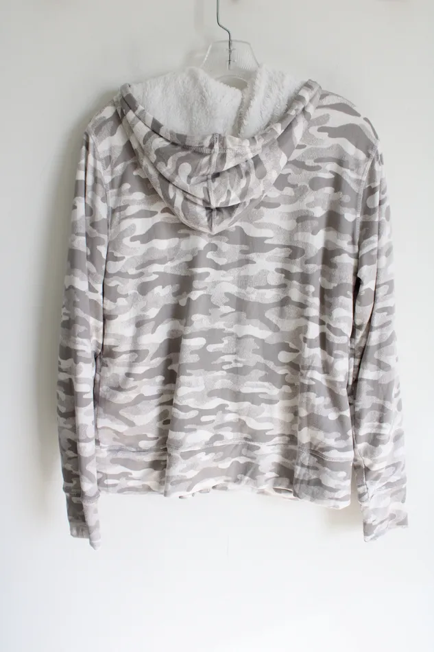 Earrings Members Mark Members Mark Gray Camo Sherpa Lined Jacket M