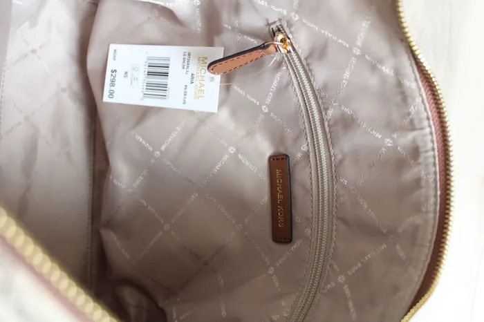 Earrings Michael Kors NEW MICHAEL Michael Kors Aria Beige Monogram Purse