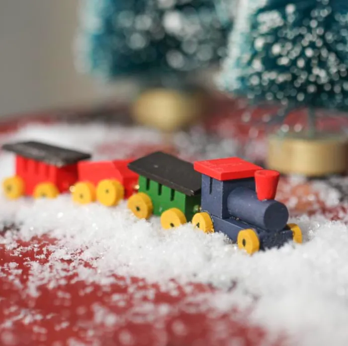Earrings Miniature Wooden Train Set Miniatures by NC