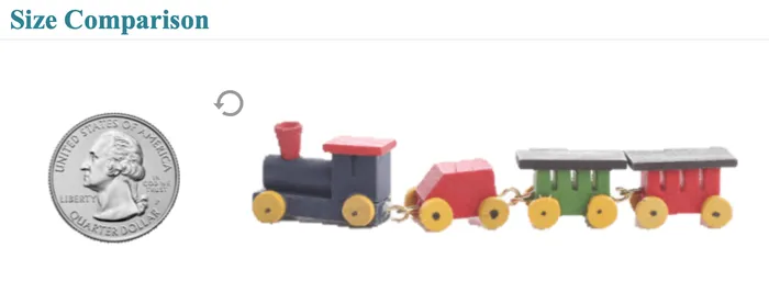 Earrings Miniature Wooden Train Set Miniatures by NC