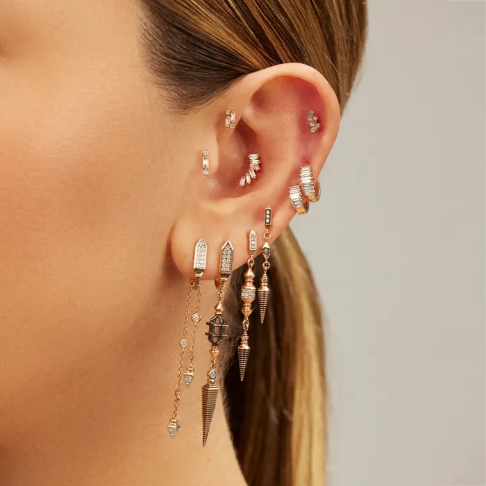 Earrings Mosaic Baguette Stud Earring Kismet by Milka