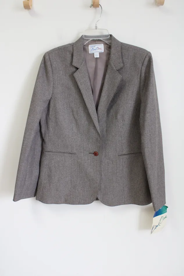 Earrings NEW Levis Bendover Gray Brown Striped Vintage Blazer 14 Levis