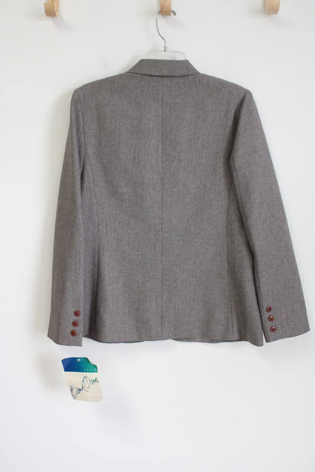 Earrings NEW Levis Bendover Gray Brown Striped Vintage Blazer 14 Levis