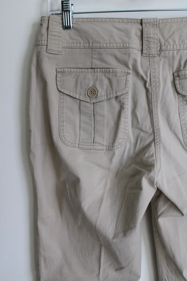 Earrings New York Co Tan Chino Flare Leg Pant 8 New York Company