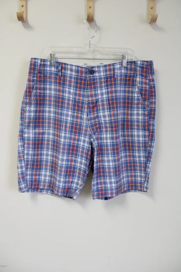 Earrings Old Navy Old Navy BrokenIn Blue Plaid Shorts 38