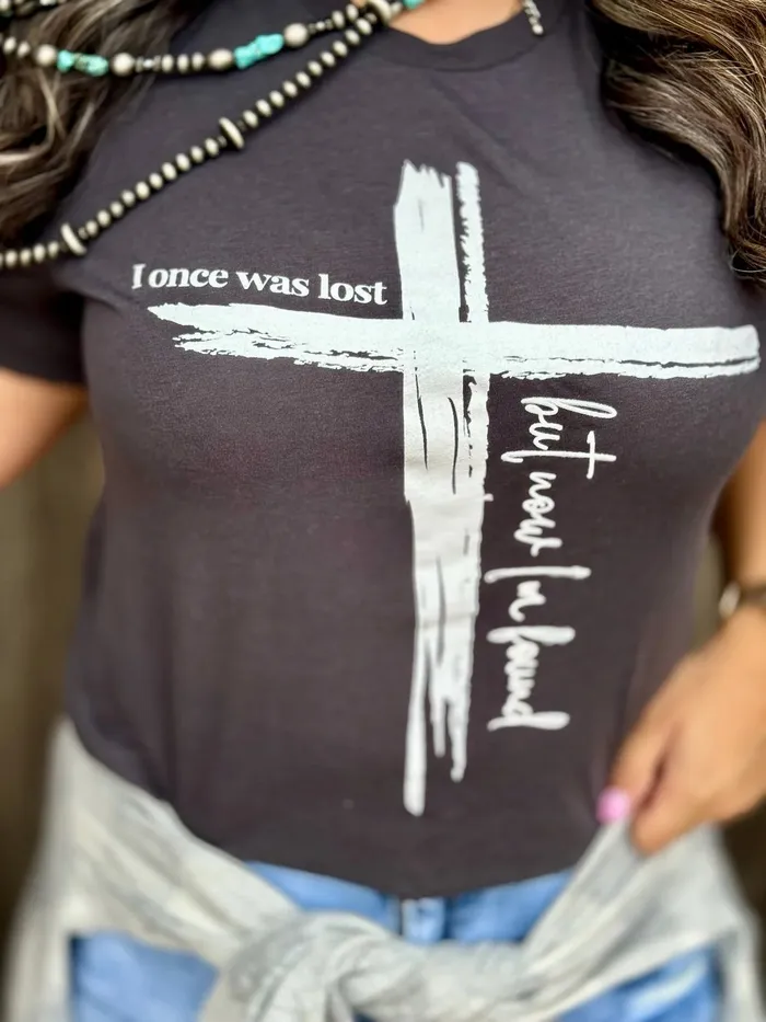 Earrings ONCE WAS LOST TEE DARK GREY TEXAS TRUE THREADS