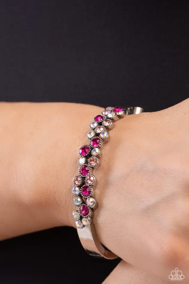 Earrings Paparazzi Accessories Big City Bling Pink