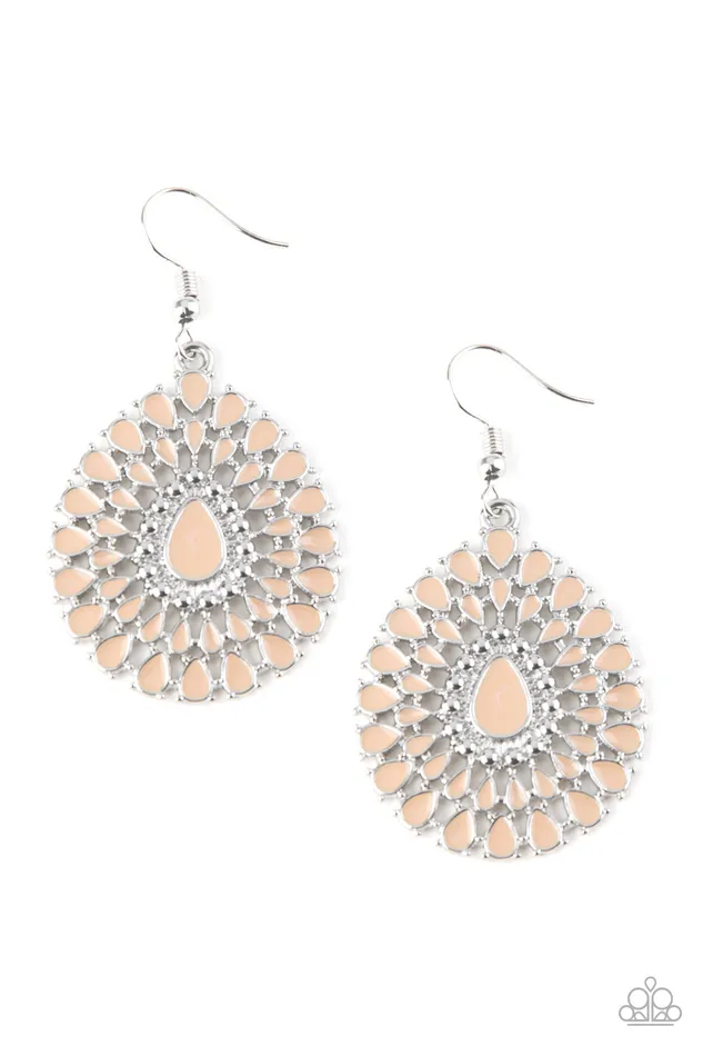 Earrings Paparazzi Accessories City Chateau Brown
