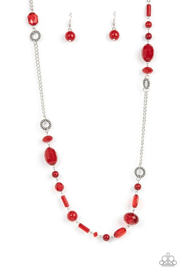 Earrings Paparazzi Accessories Craveable Color Red