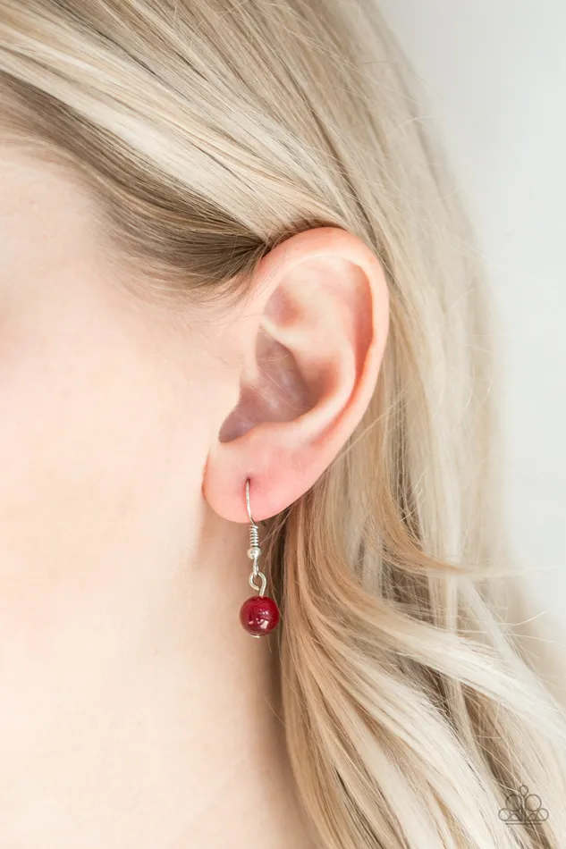 Earrings Paparazzi Accessories Modern Majesty Red