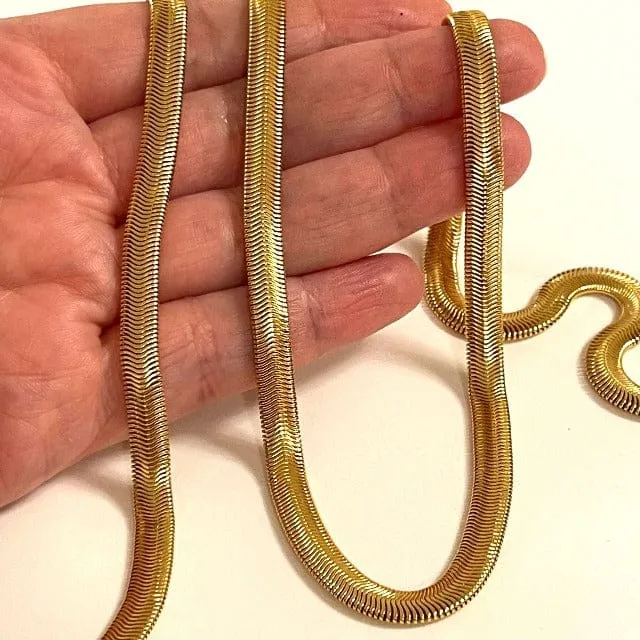 Earrings Peppy Beads 24Kt Gold Plated 6mm Snake Chain Gold Snake Chain