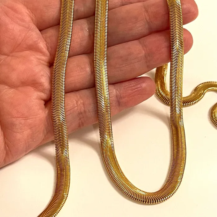 Earrings Peppy Beads 24Kt Gold Plated 6mm Snake Chain Gold Snake Chain Earrings Peppy Beads 24Kt Gold Plated 6mm Snake Chain Gold Snake Chain