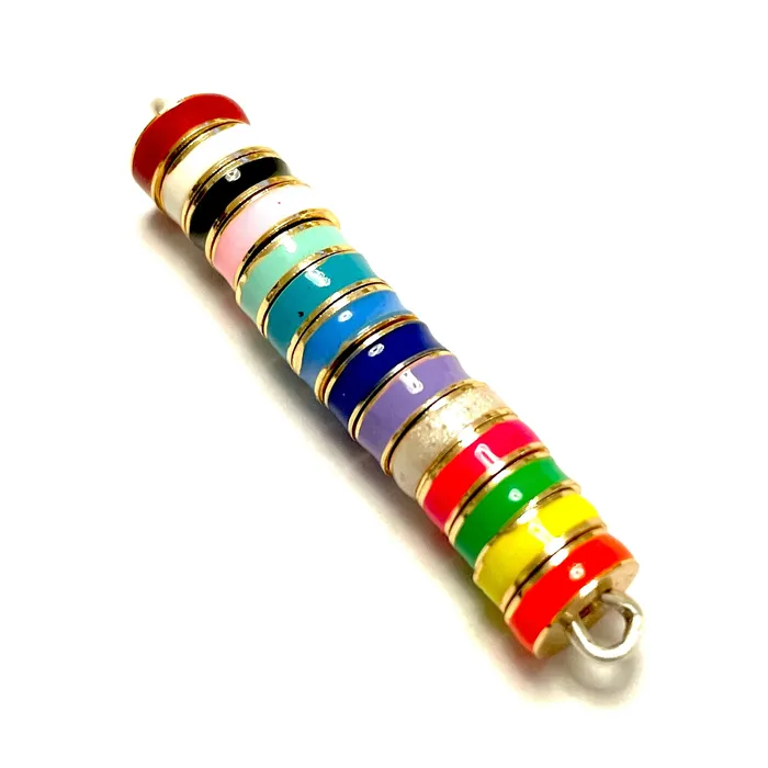Earrings Peppy Beads 24Kt Gold Plated Ivory Enamelled Large Hole Rondelle Spacers 5 Pcs in a pack