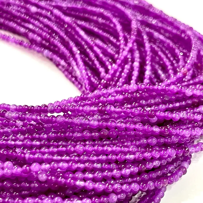 Earrings Peppy Beads 2mm Bright Purple Jade Smooth Round Gemstone Beads 174 Beads Earrings Peppy Beads 2mm Bright Purple Jade Smooth Round Gemstone Beads 174 Beads