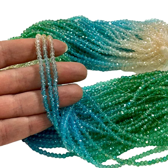 Earrings Peppy Beads 2mm Crystal rondelle beads strand 170 pcs PBC2C104