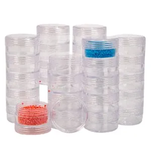 Earrings Peppy Beads Bead Container Set Of 28 Bead Storage Stack Jars In A Clear Box