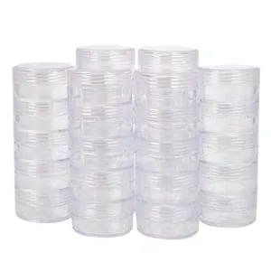 Earrings Peppy Beads Bead Container Set Of 28 Bead Storage Stack Jars In A Clear Box