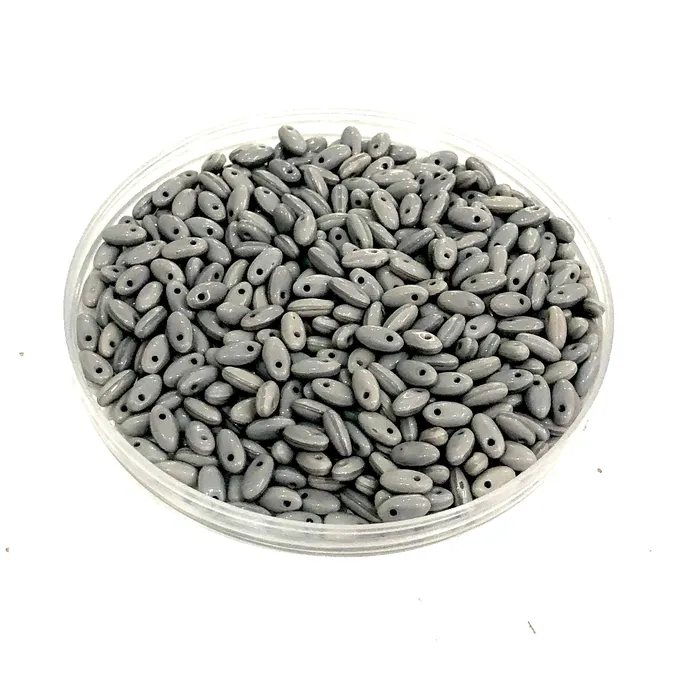 Earrings Peppy Beads Opaque Grey Rice Beads Glass Rice BeadsGlass Beads 50 gr pack Earrings Peppy Beads Opaque Grey Rice Beads Glass Rice BeadsGlass Beads 50 gr pack