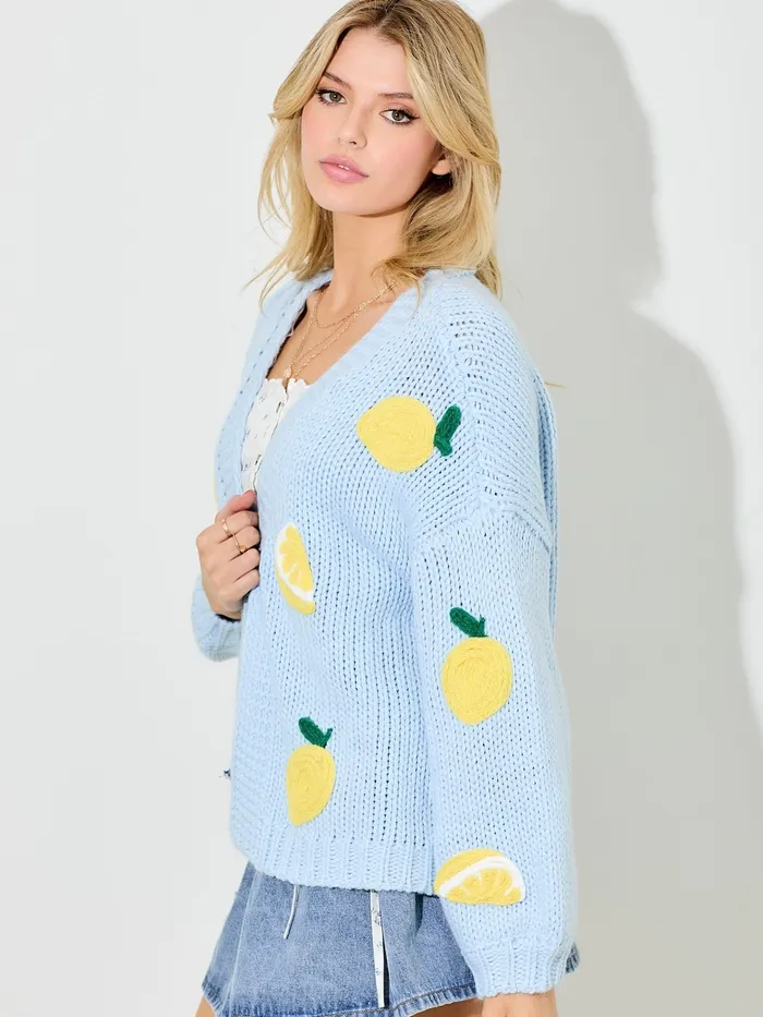 Earrings Polygram BaeVely Lemon Cardigan Sweater