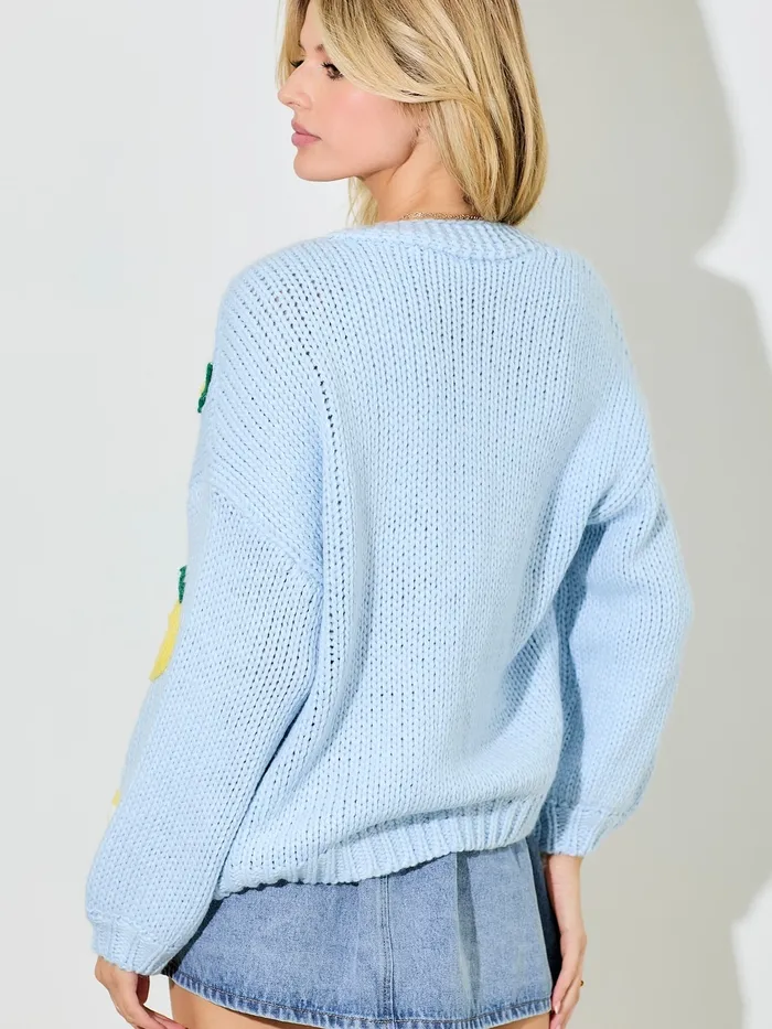 Earrings Polygram BaeVely Lemon Cardigan Sweater