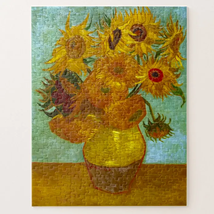 Earrings Portraits by NC Vincent Van Gogh Twelve Sunflowers Traditional Thick Jigsaw Puzzle for Adults 30 to 1000 Pieces Earrings Portraits by NC Vincent Van Gogh Twelve Sunflowers Traditional Thick Jigsaw Puzzle for Adults 30 to 1000 Pieces