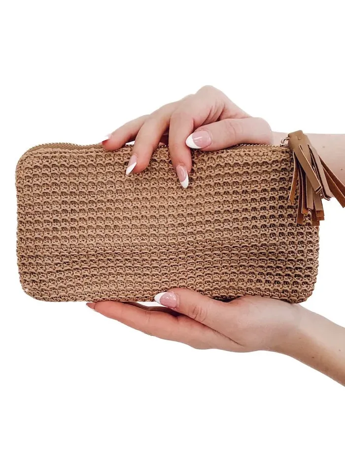 Earrings Pretty Simple Rome Raffia Clutch